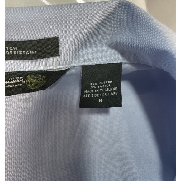 Eddie Bauer 3/4 Sleeve Shirts Blue & White Women’s Size M Office Work Classic - Picture 7 of 8